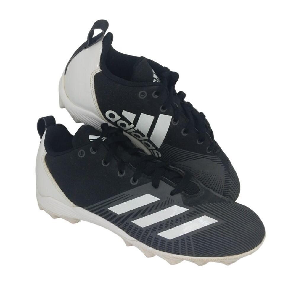Adidas Adizero Boys Pre-owned Black & White Football Cleats - sz. 4